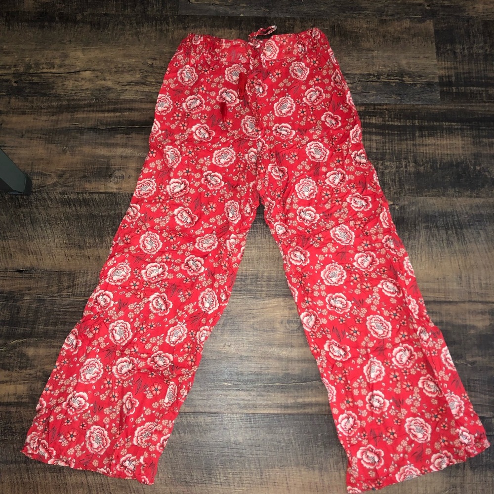 flowy floral pants